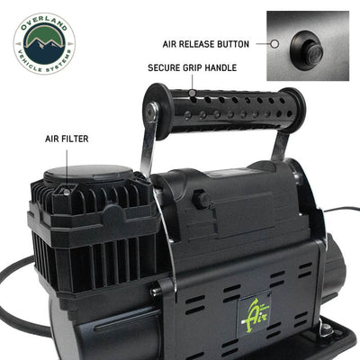 EGOI Portable Single/Dual Motor Digital Air Compressor System With Control Panel, Storage Bag, Hose & Attachments