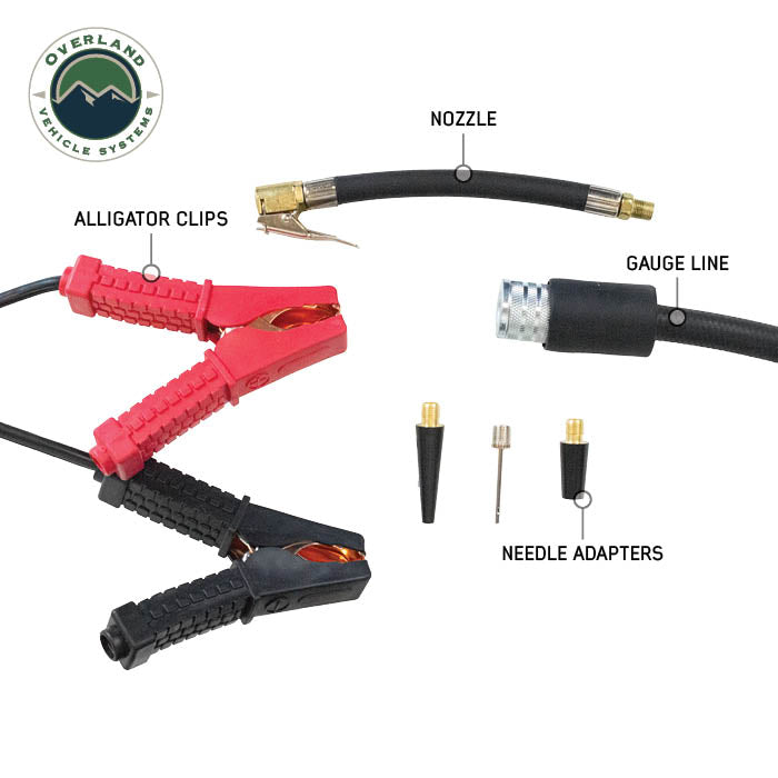 EGOI Portable Single/Dual Motor Digital Air Compressor System With Control Panel, Storage Bag, Hose & Attachments