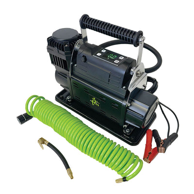 EGOI Portable Single/Dual Motor Digital Air Compressor System With Control Panel, Storage Bag, Hose & Attachments