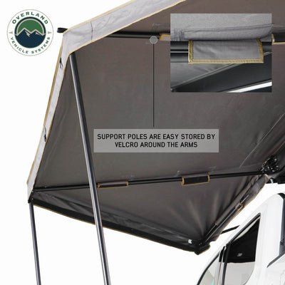 Nomadic 180 LTE Awning - Dark Grey with Black Travel Cover Universal