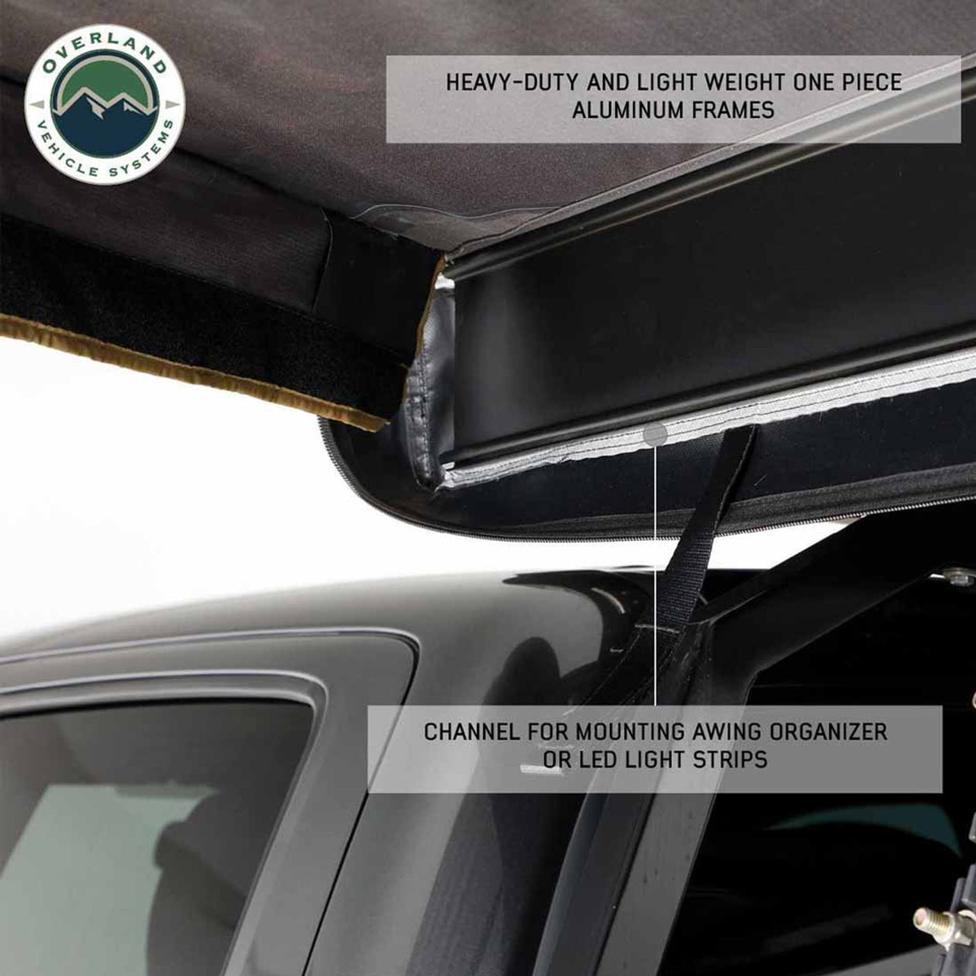 Nomadic 180 LTE Awning - Dark Grey with Black Travel Cover Universal