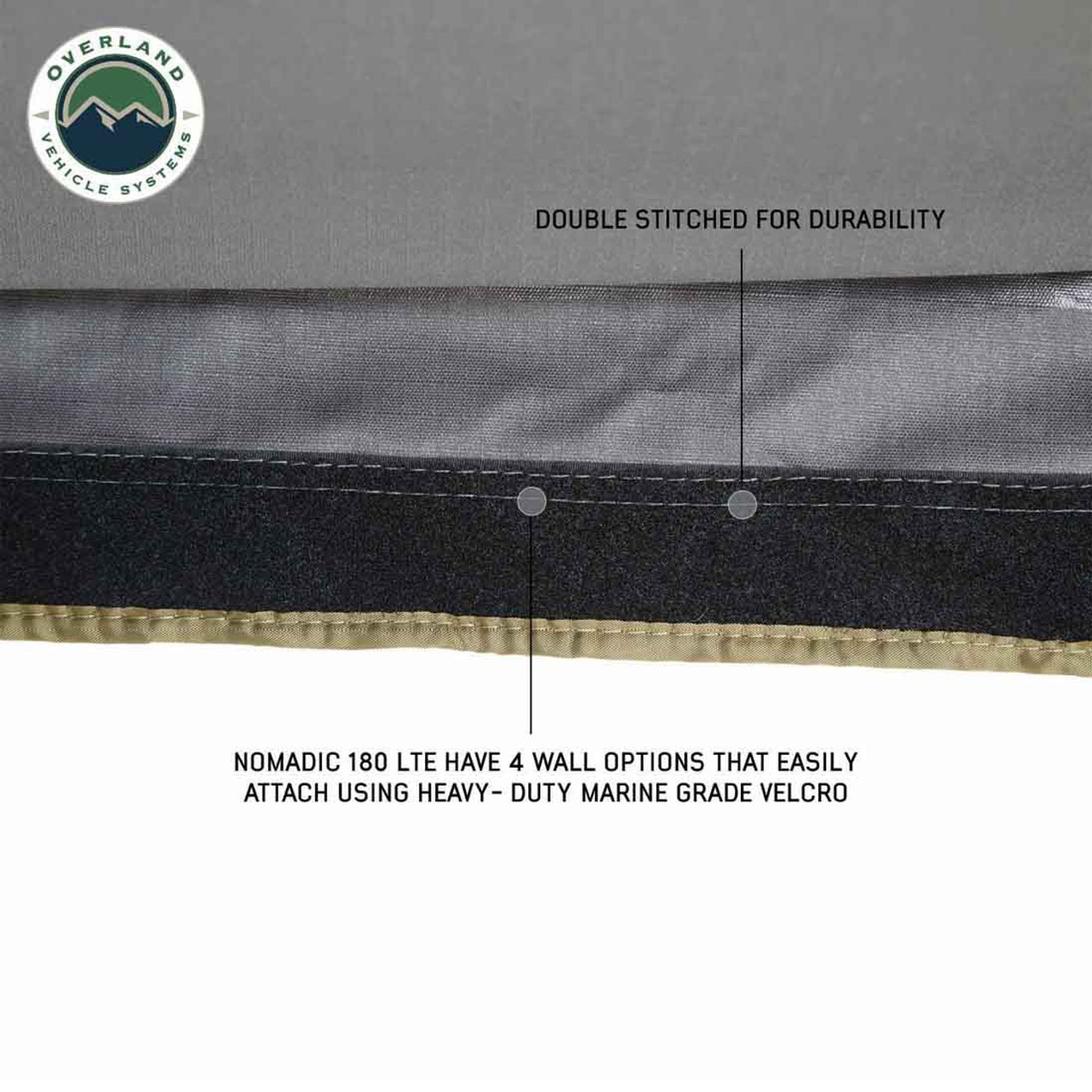 Nomadic 180 LTE Awning - Dark Grey with Black Travel Cover Universal