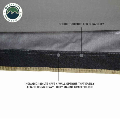 Nomadic 180 LTE Awning - Dark Grey with Black Travel Cover Universal