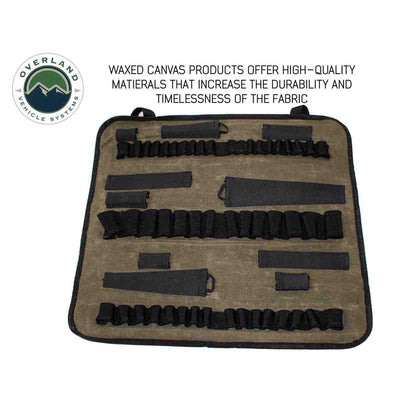 Rolled Socket Organizer Storage Bag - #16 Waxed Canvas