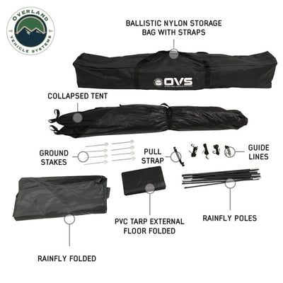 Hub Centric Ground Tent - Black Body & Grey Rainfly